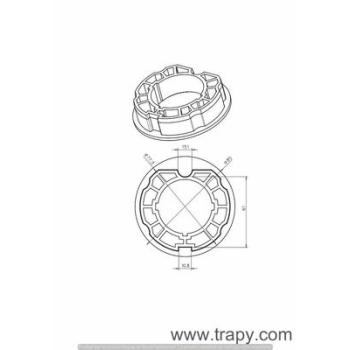  Adapt.Tub ogive inclin 80mm 2 