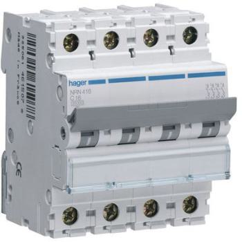  Disjoncteur 16A 4P 25kA Courbe 