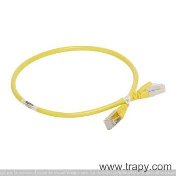  CORDON C6A S/FTP PVC JAUN.0.5M 