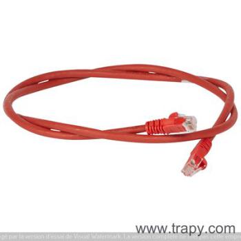  CORDON C6 U/UTP  LSZH ROUGE 3M 