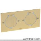  PLATINE SOL RECT. DORE BROSSE 