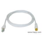  Cordon RJ45/Fiche F SAT Longue 