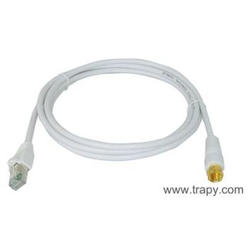  Cordon RJ45/Fiche F SAT Longue 