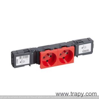  BLOC P.LOGIX 2X2P+T WAGO ROUGE 